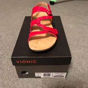 Red Vionic sandal
